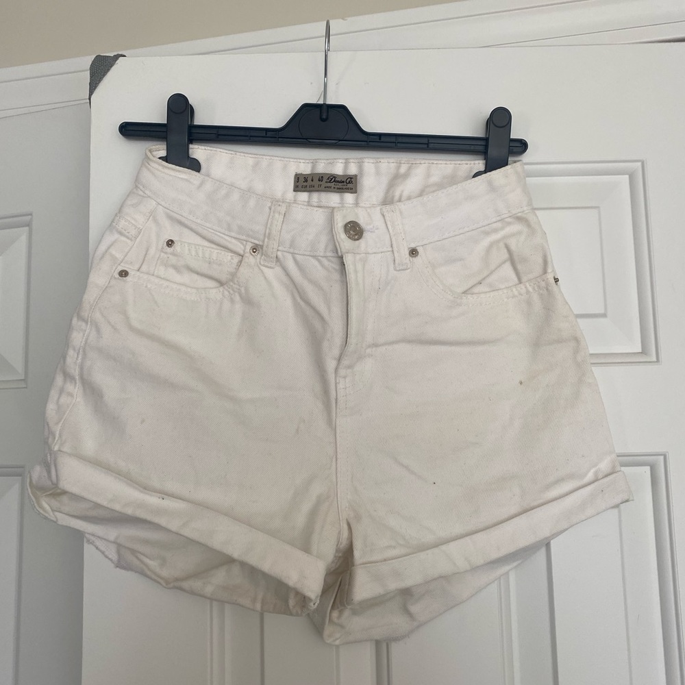 White Denim Shorts